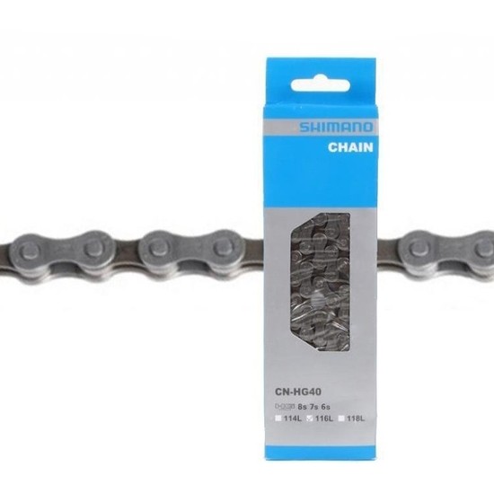 Цепь Shimano CN-HG40 (116 зв. 6,7,8 скор. + замок SM-UG51)